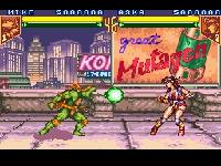 une photo d'Ã©cran de Teenage Mutant Ninja Turtles - Tournament Fighters sur Nintendo Super Nes